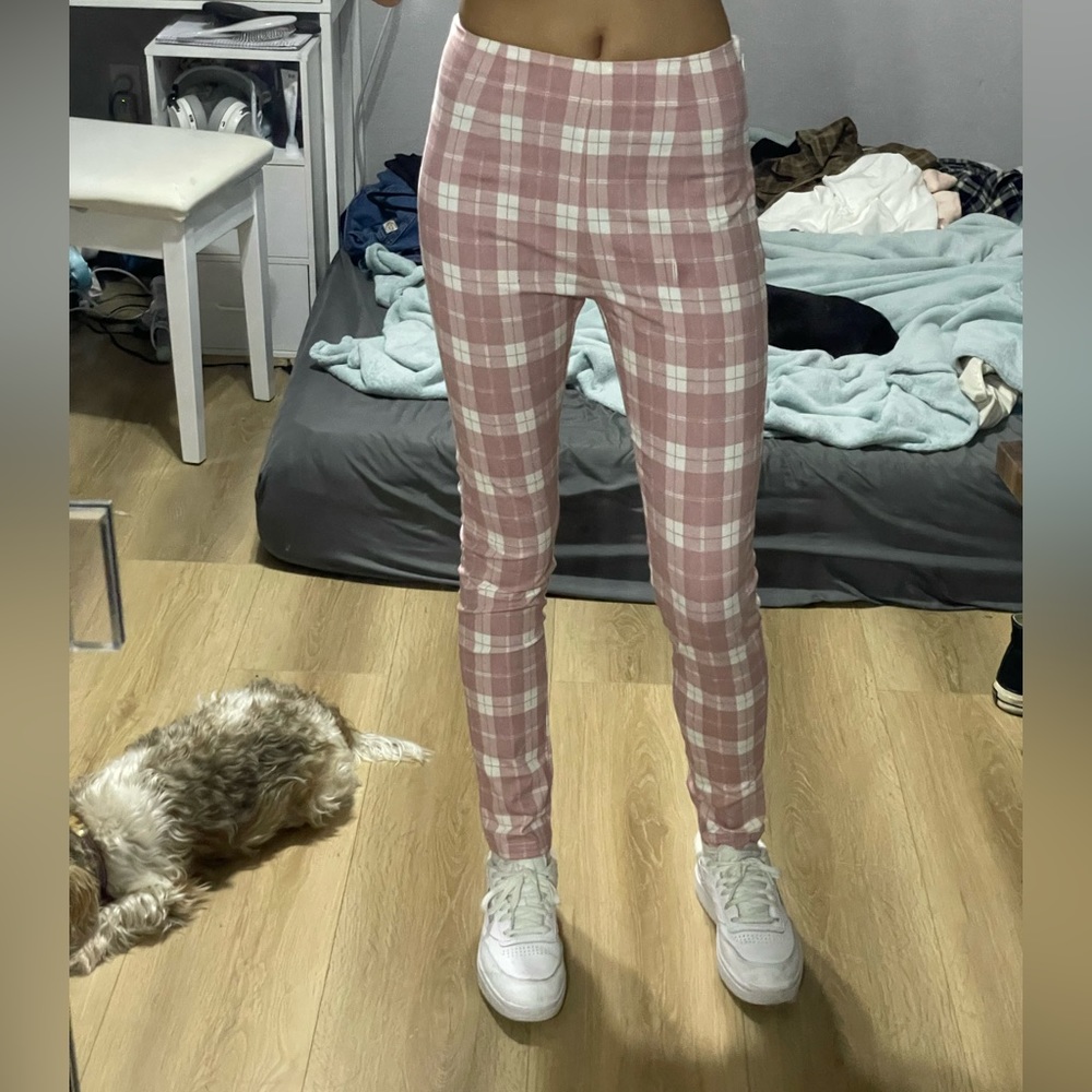 Pink Plaid Pants
